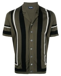 Drumohr Stripe Print Short Sleeved Shirt