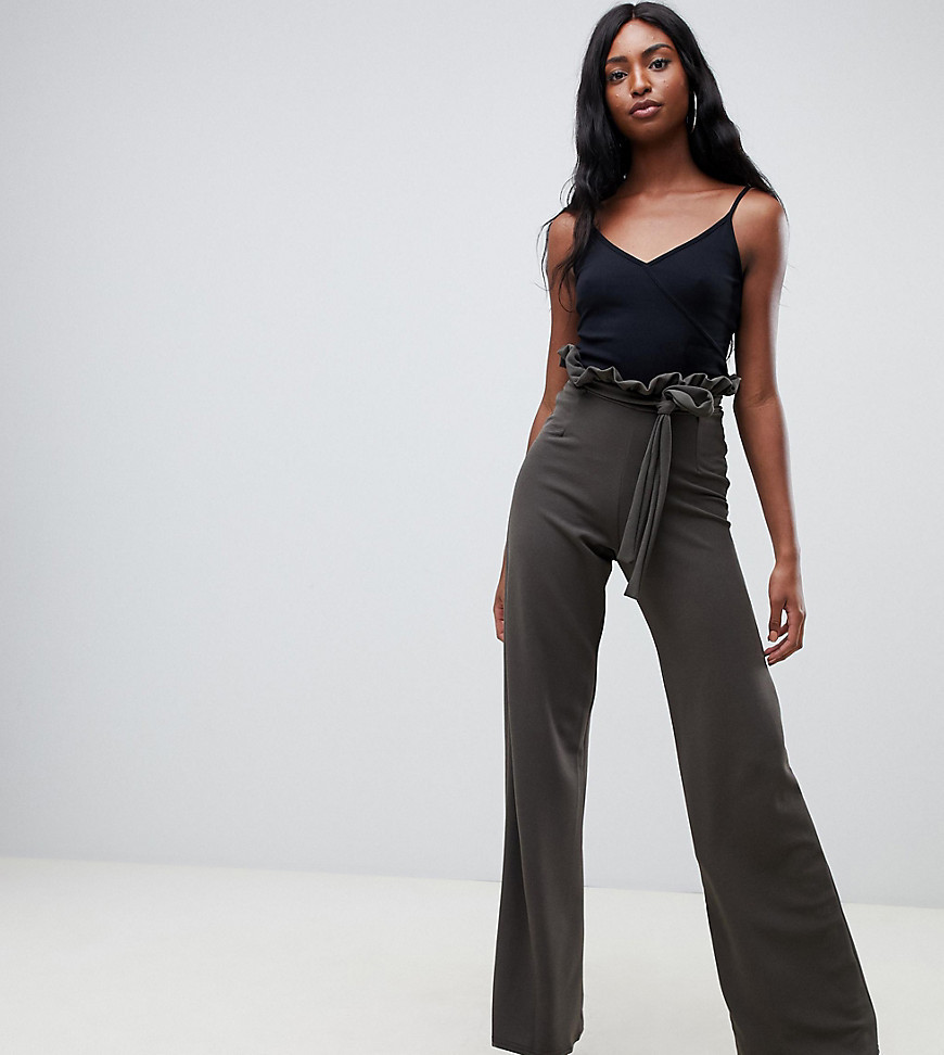 flared paperbag trousers