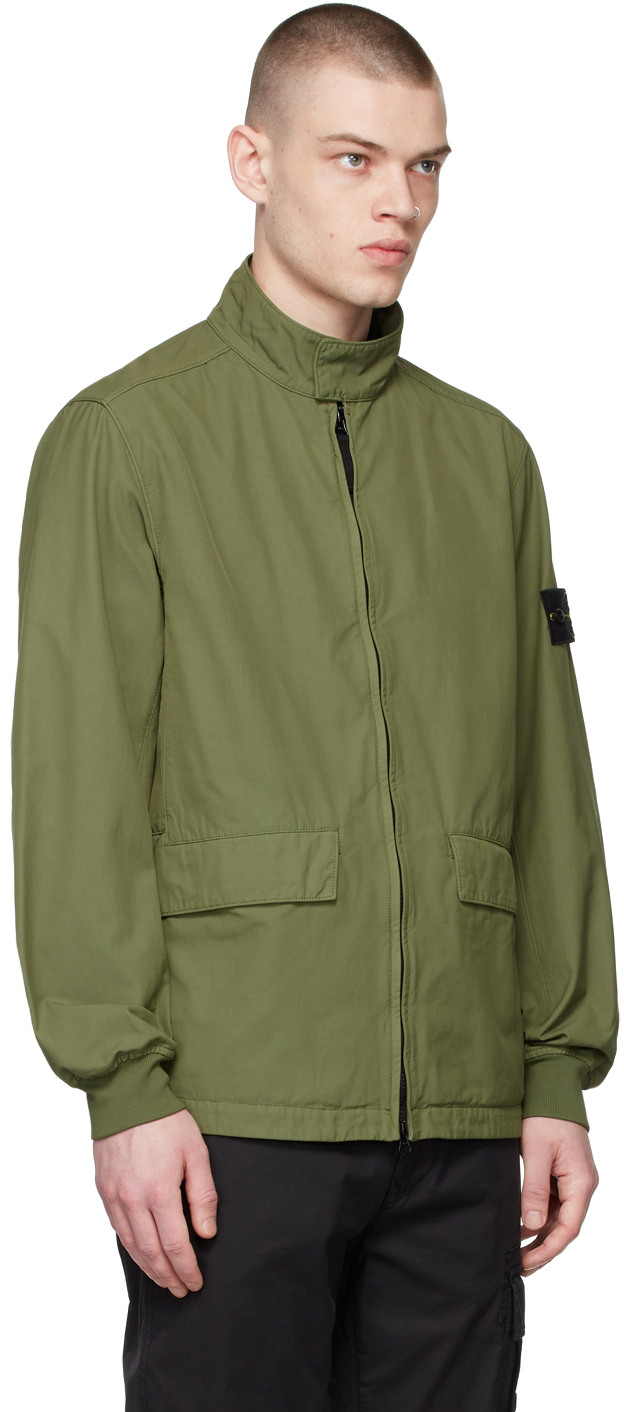 Stone Island Green Batavia Jacket, $760 | SSENSE | Lookastic