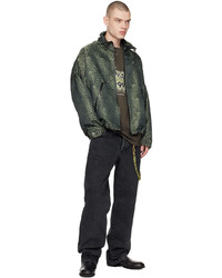 Song For The Mute Green Jacquard Jacket
