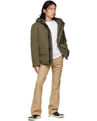 Yves Salomon Army Green Patch Jacket