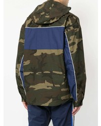 Monkey Time Time Camouflage Print Hooded Jacket