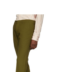 AMI Alexandre Mattiussi Green Cropped Trousers