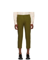 AMI Alexandre Mattiussi Green Cropped Trousers