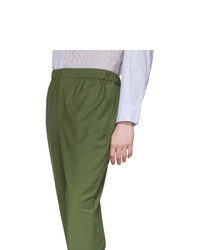 Tibi Green Eamon Pull On Trousers