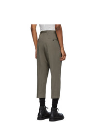 Rick Owens Taupe Cropped Astaires Trousers
