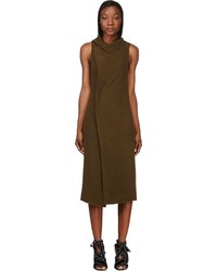Olive Wool Dress