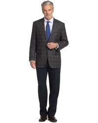Brooks Brothers Madison Fit Plain Front Unfinished Gabardine Trousers