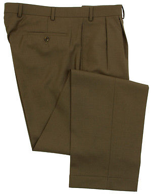 Ralph Lauren New Nwt Olive Light Brown Wool Dress Pants | Where to buy ...