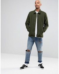 Asos Wool Mix Coach Jacket In Khaki