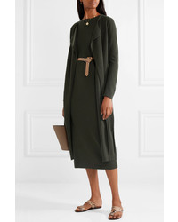 Allude Wool And Cashmere Blend Midi Dress