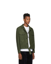 Noah NYC Green Wool Eisenhower Jacket