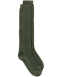Olive Wool Socks