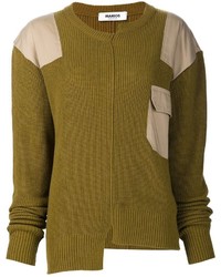 Marios Asymmetric Patch Sweater