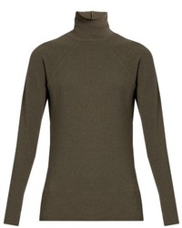 Haider Ackermann Roll Neck Cotton And Wool Blend Sweater