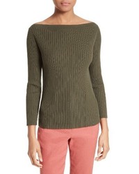 Theory Sandora Merino Wool Cotton Sweater