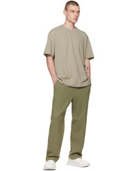 Solid Homme Khaki Pinched Seam Lounge Pants