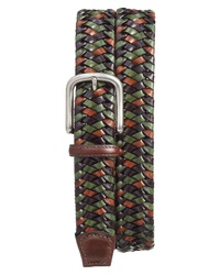 Olive Woven Leather Belt