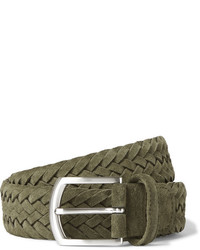 Andersons Andersons 35cm Green Woven Suede Belt