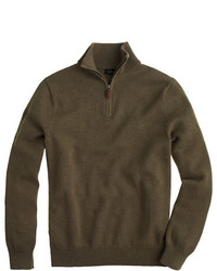 J.Crew Cotton Cashmere Half Zip Sweater