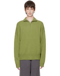Extreme Cashmere Green N235 Hike Zip Up Sweater