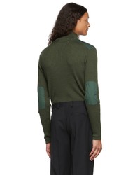 Han Kjobenhavn Green Rib Quarter Zip Sweater