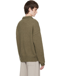 Extreme Cashmere Khaki N235 Hike Zip Up Sweater