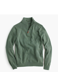 J.Crew Slim Cotton Cashmere Half Zip Sweater