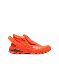 Calvin Klein 205W39nyc Fluorescent Orange Cander 7 Leather Sneakers