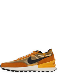 Nike Orange Black Waffle One Se Sneakers
