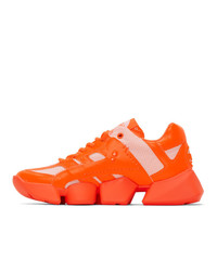 Junya Watanabe Orange Buffalo London Edition Synthetic Leather Sneakers