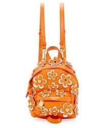Moschino Flower Applique Small Backpack Orange