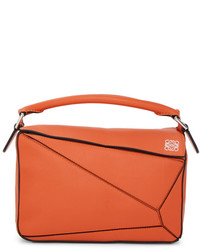 Loewe Orange Small Puzzle Bag