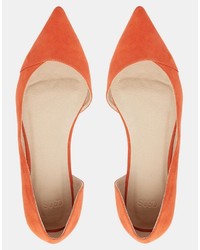Asos Collection Leapfrog Wide Fit Pointed Ballet Flats