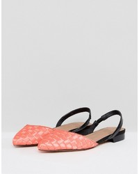 Asos Liar Wide Fit Pointed Ballet Flats