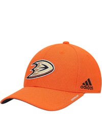 adidas Orange Anaheim Ducks Locker Room Coach Roready Flex Hat