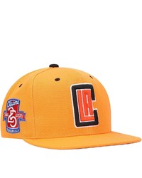 Mitchell & Ness Orange La Clippers 25 Seasons In La Color Flip Snapback Hat
