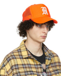 R13 Orange Logo Trucker Cap