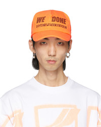We11done Orange Logo Trucker Cap
