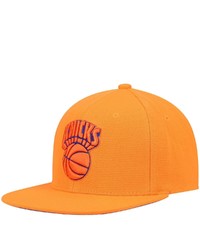 Mitchell & Ness Orange New York Knicks Hardwood Classics Tonal Snapback Hat At Nordstrom