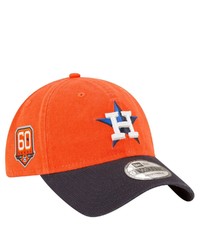 New Era Orangenavy Houston Astros 60th Anniversary Core Classic 9twenty Adjustable Hat At Nordstrom
