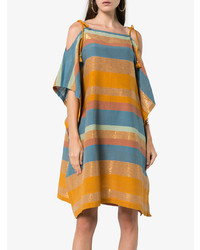 A Peace Treaty Silk Marigold Stripe Dress