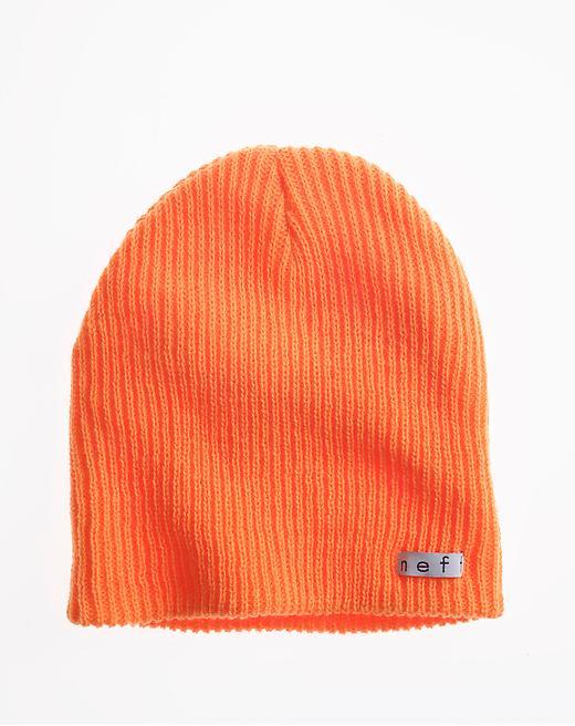 orange neff beanie