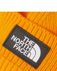 The North Face Logo Appliqud Ribbed Knit Beanie