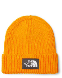 The North Face Logo Appliqud Ribbed Knit Beanie