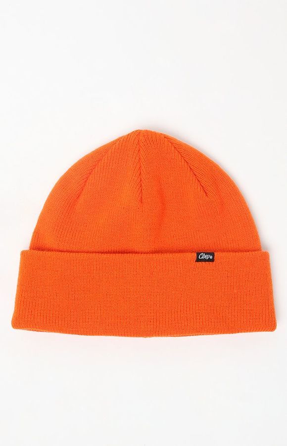 obey orange beanie