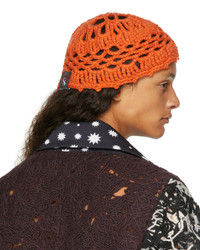 Vitelli Orange Kufi Crochet Beanie