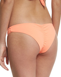 L-Space L Space Reversible Ruched Back Swim Bottom Coral