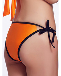 Orange Hollow Bandage Bikini Pant