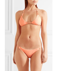 Heidi Klein Bermuda Triangle Bikini Top Peach